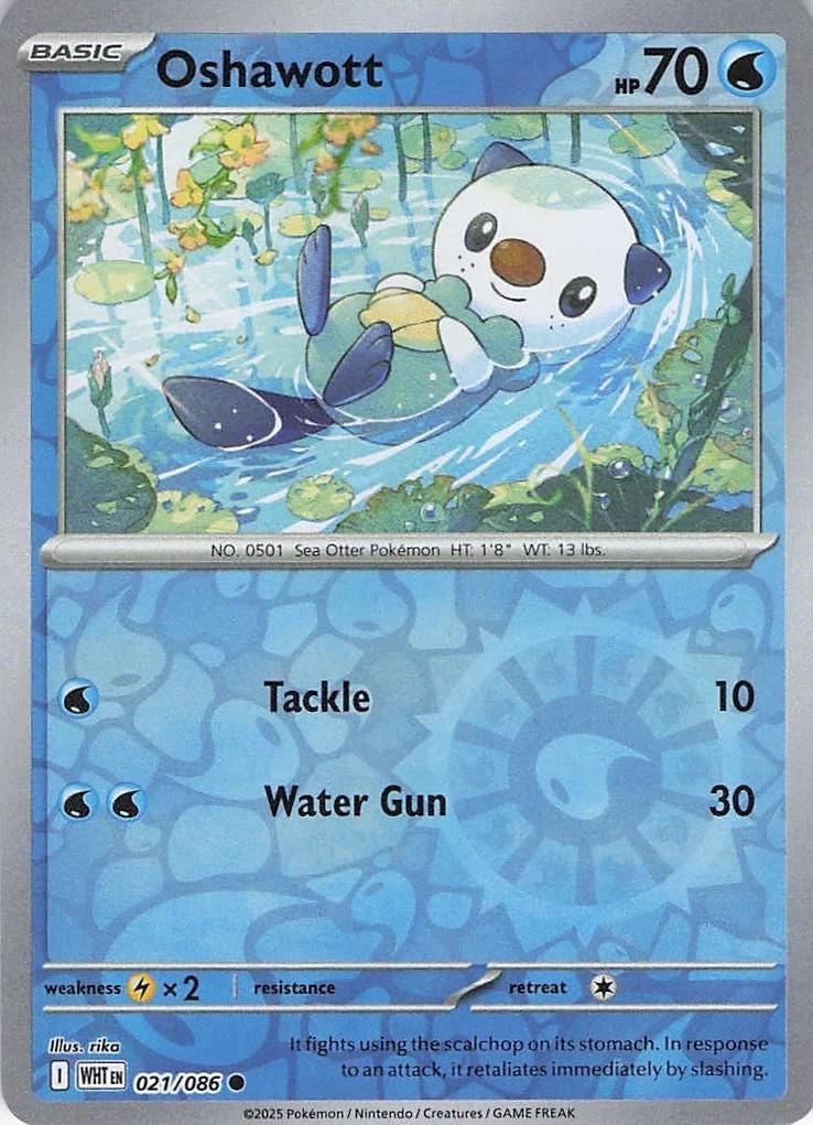 White Flare Oshawott [Reverse] Pokémon card